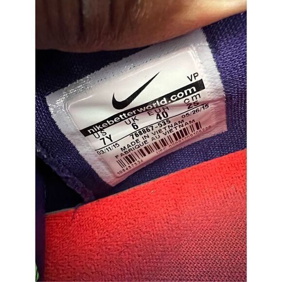 Nike KD 8 (GS) "Suit" Youth Purple/Green Basketball Shoes Size 7Y / 768867-535 - Picture 5 of 6